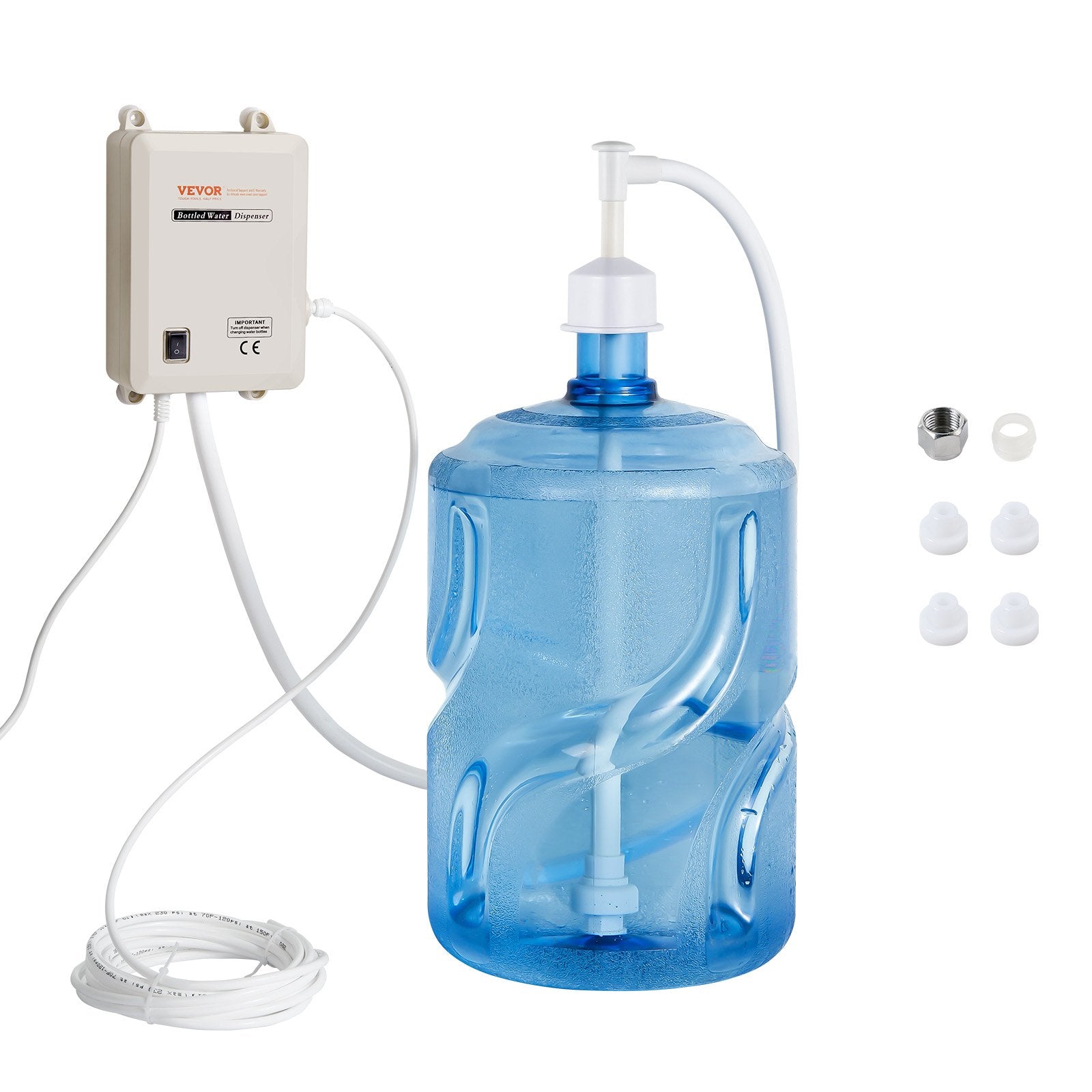 VEVOR Pump 115 with US Plug Perfect for 5 Gallon Voltage White Single Outlet, Bottled Water Dispensing System 