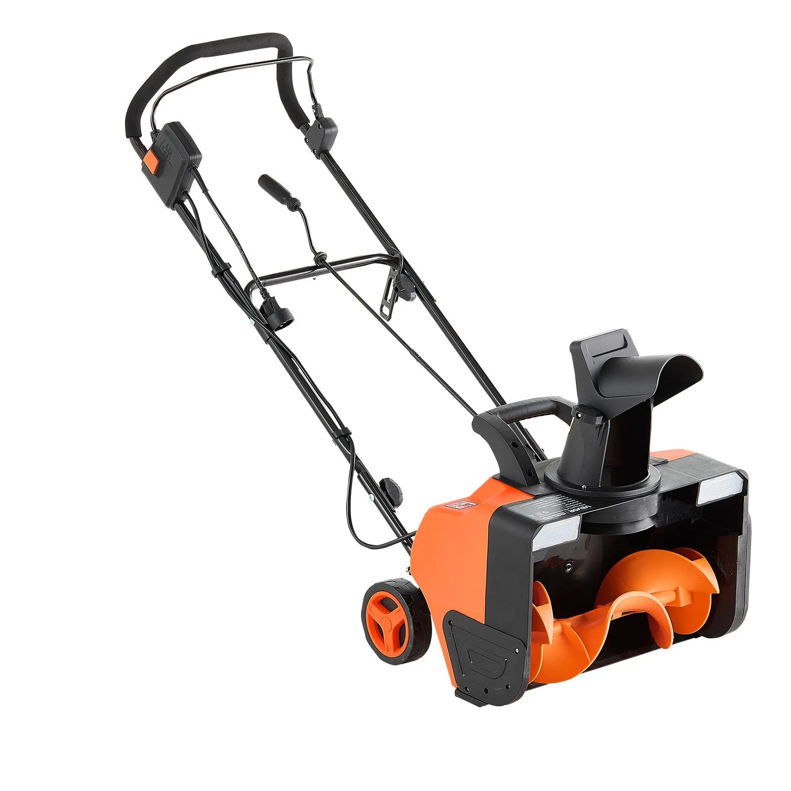 VEVOR Electric Snow Blower, 20 inch 15A Corded Snow Thrower with Dual LED Headlights & 180° Rotating Chute, 25FT Throwing Distance, 12" Depth Clearing, Walk-Behind Snowblower for Driveway Sidewalk 