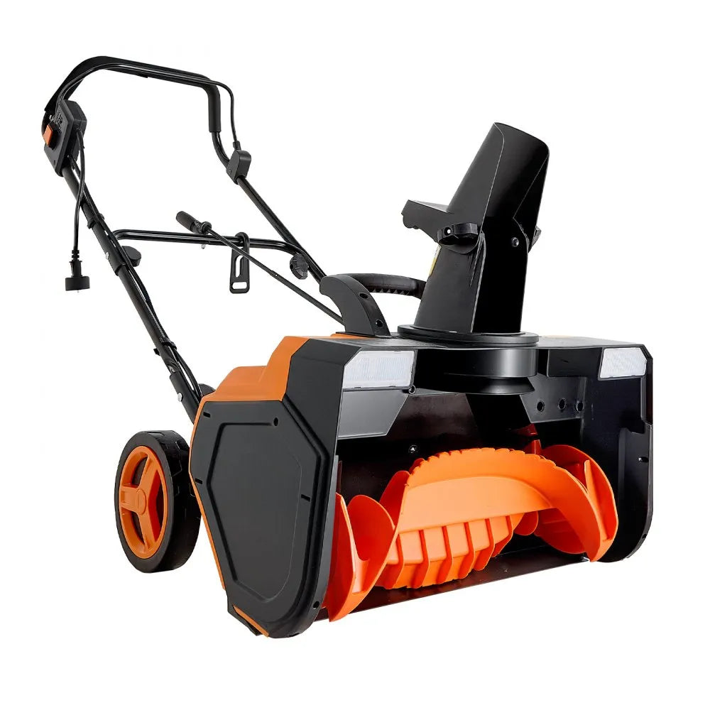 23-Inch Electric Snow Blower with 15A Motor, Dual LED Headlights and Rotating Chute