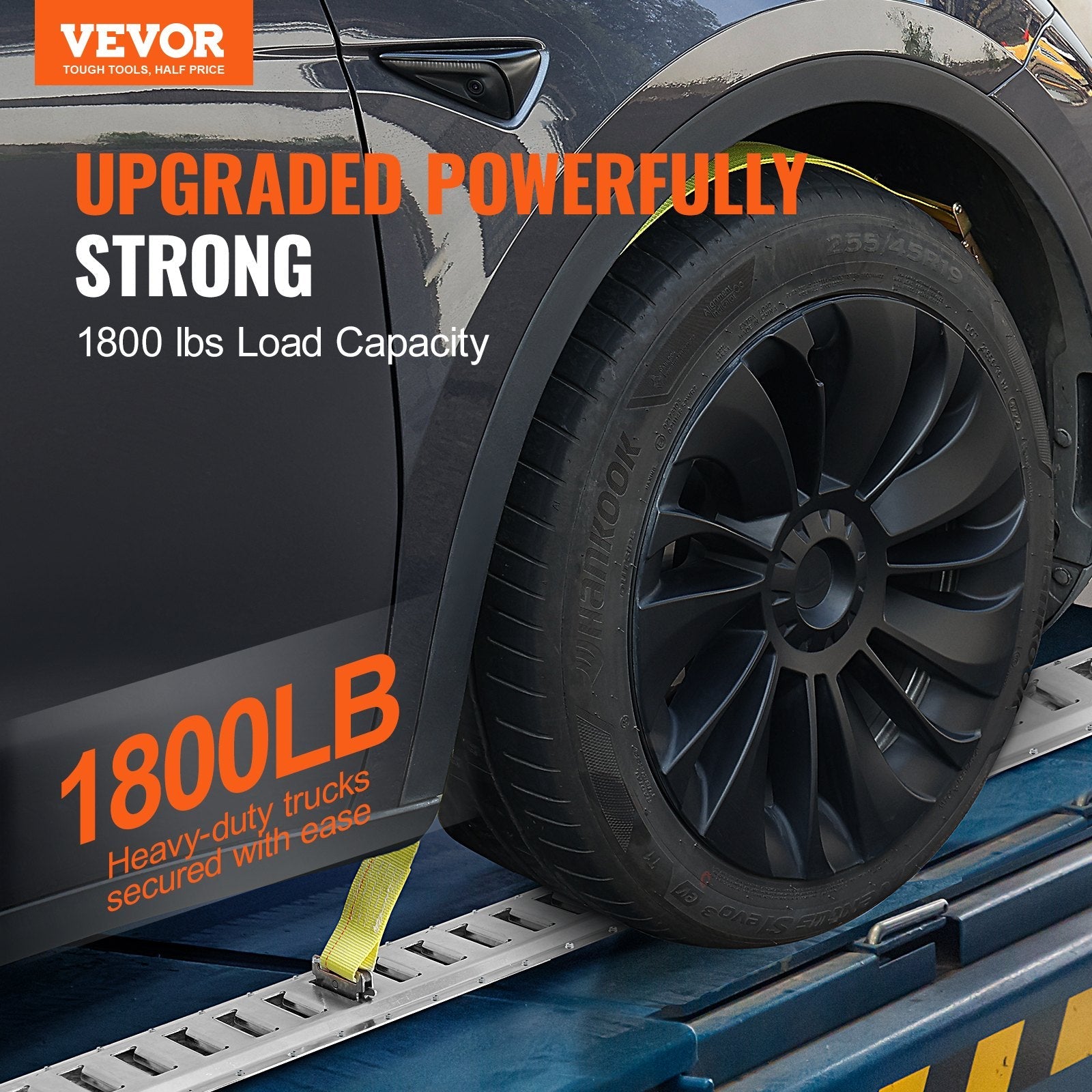 VEVOR E Track Tie-Down Rail Kit, 34PCS 5FT E-Tracks Set Includes 8 Steel Rails & 2 Single Slot & 8 O Rings & 8 Tie-Offs w/ D-Ring & 8 End Caps, Securing Accessories for Cargo, Motorcycles, and Bikes 