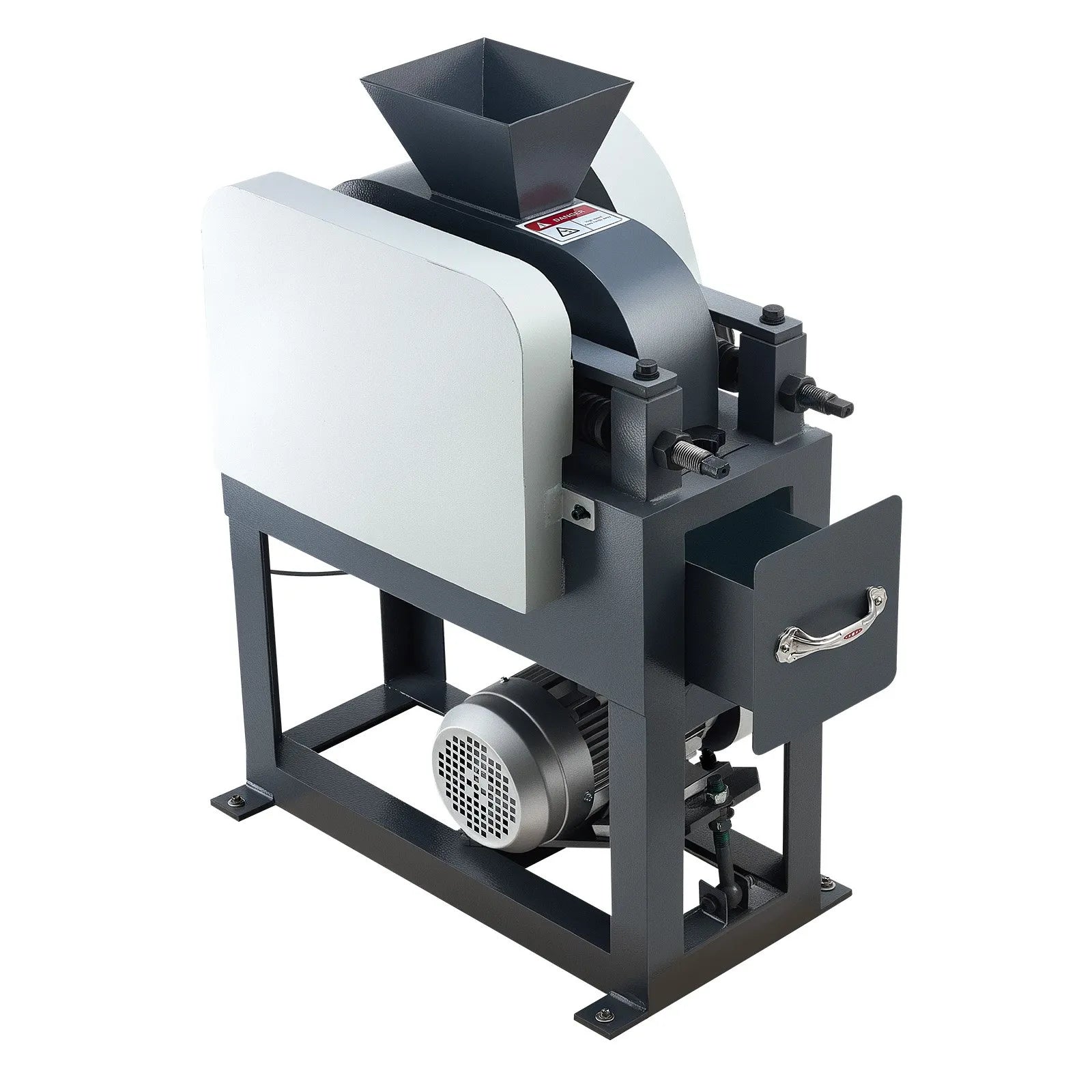 VEVOR Rock Crusher, 220V Double Roller Crushers, Industrial Shredder with 2.56x0.59 inch Dual Feed Inlets, 1740RPM Speed Stone Grinder Rock Crusher, 1.5KW Electric Shatter Pulverizer, 860kg/h Crushing 