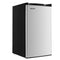 Mini Fridge, 3.2 Cu. Ft. Compact Single Door Refrigerator with Adjustable Temperature, Glass Shelf & Reversible Door, Stainless Steel