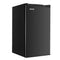 Mini Fridge, 3.2 Cu. Ft. Compact Single Door Refrigerator with Adjustable Temperature, Glass Shelf & Reversible Door, Black
