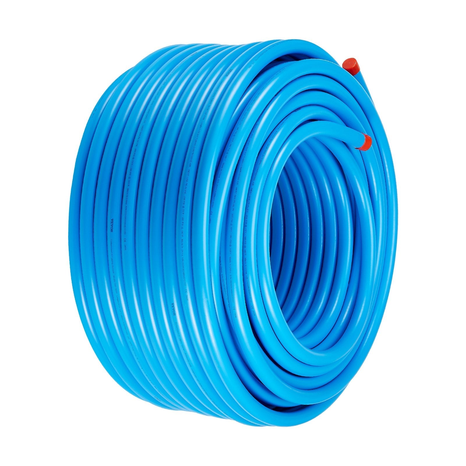 VEVOR Air Compressor Line Kit 3/4'' x 300FT HDPE/Aluminum Air Piping System Blue 