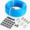 VEVOR Air Compressor Line Kit 3/4'' x 100FT HDPE/Aluminum Air Piping System Blue