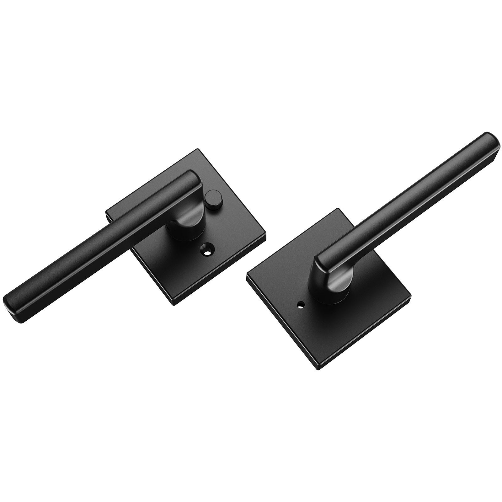 Privacy Door Handle 5PCS Matte Black Square Door Lever Interior Reversible Lever 