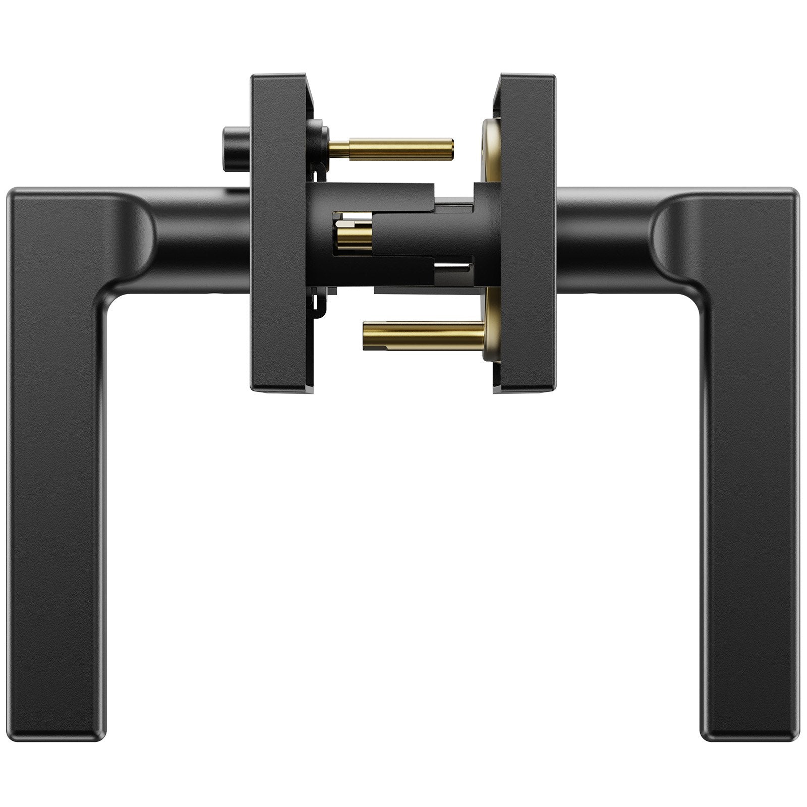 Privacy Door Handle 5PCS Matte Black Square Door Lever Interior Reversible Lever 