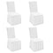 VEVOR Stretch Spandex Folding Chair Covers, Universal Fitted Chair Cover with Skirt, Removable Washable Protective Slipcovers, for Wedding, Holiday, Banquet, Party, Celebration, Dining (4 PCS White)