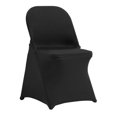 VEVOR Stretch Spandex Folding Chair Covers, Universal Fitted Chair Cover, Removable Washable Protective Slipcovers, for Wedding, Holiday, Banquet, Party, Celebration, Dining (30PCS Black) 