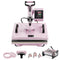 VEVOR Heat Press Machine 12x15 in 8 in 1 with 30oz Tumbler Press T-Shirts Pink