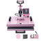 VEVOR Heat Press Machine 15x15 in 5 in 1 with 30oz Tumbler Press T-Shirts Pink