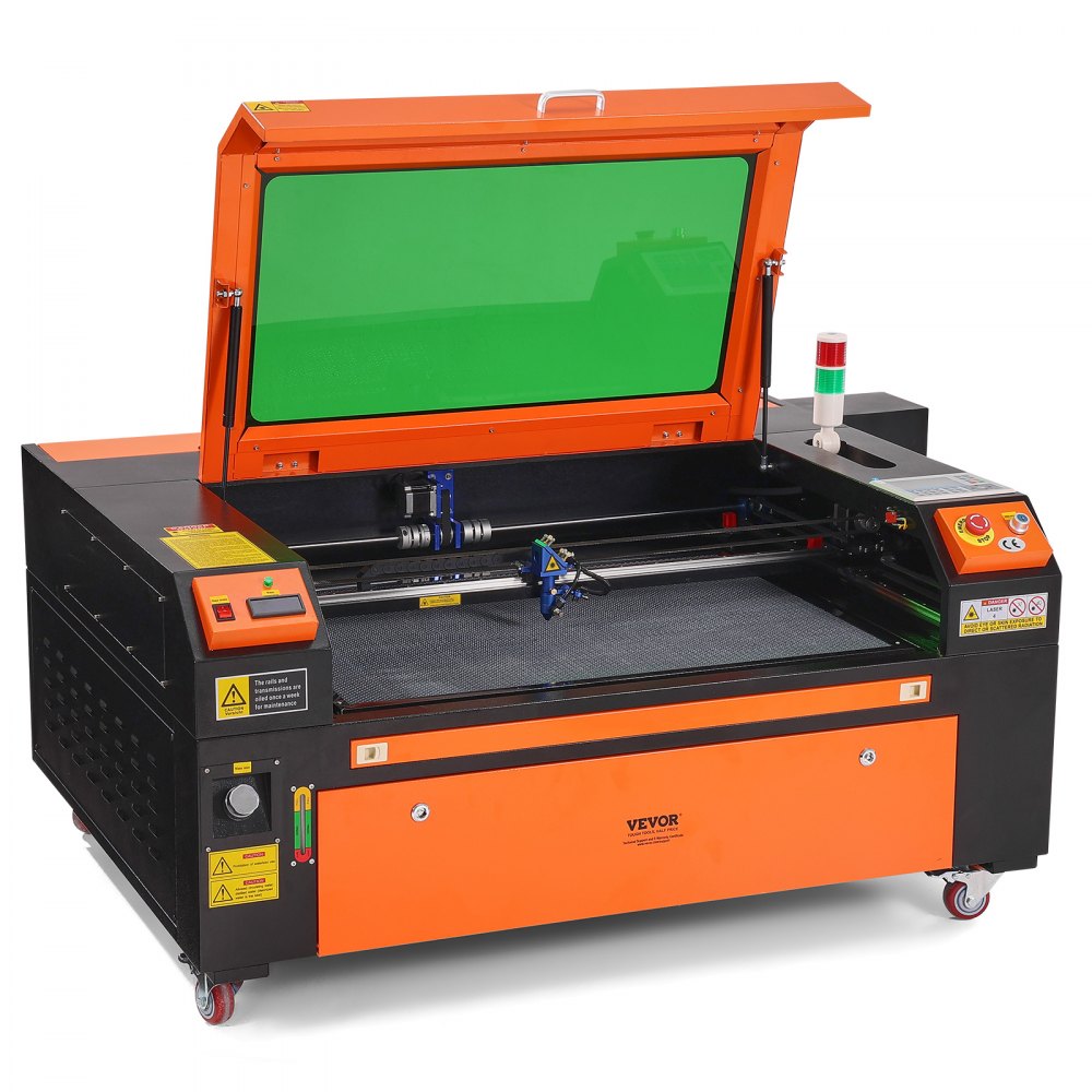 VEVOR 100W CO2 Laser Engraver, 24 x 35 in, 19.7 IPS Laser Cutter Machine with 2-Way Pass Air Assist, Compatible with LightBurn, CorelDRAW, AutoCAD, Windows, Mac OS, Linux, for Wood Acrylic Fabric More 