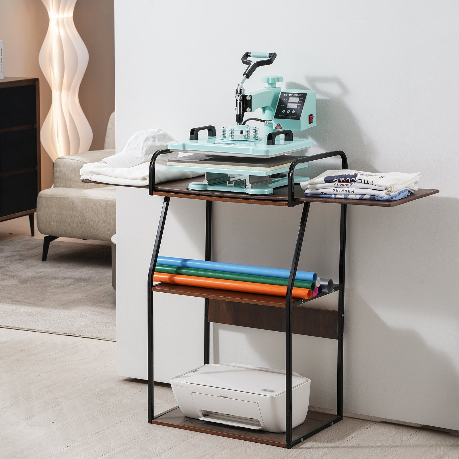 VEVOR Heat Press Machine 12x15 in 2 in 1 Heat Transfer Machine for T-Shirts Hats 