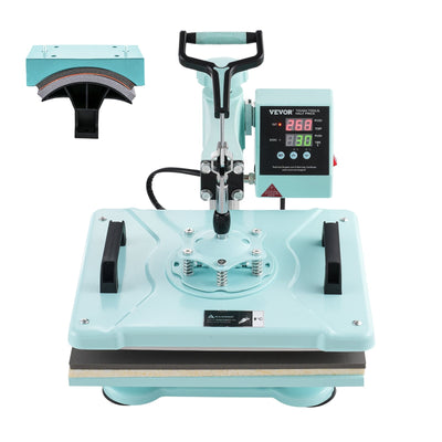 VEVOR Heat Press Machine 12x15 in 2 in 1 Heat Transfer Machine for T-Shirts Hats 