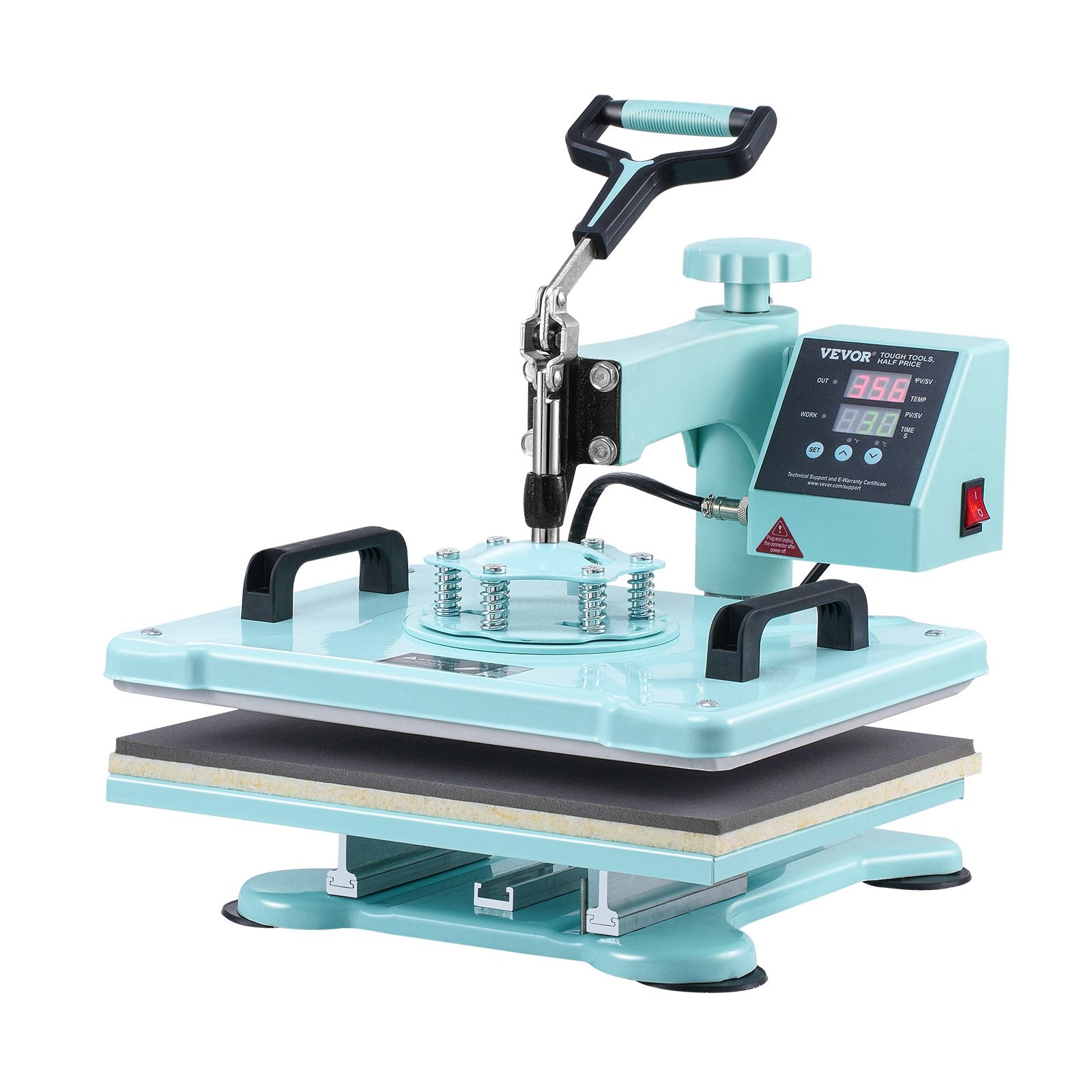 VEVOR Heat Press Machine 12x15 in 2 in 1 Heat Transfer Machine for T-Shirts Hats 