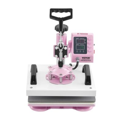 VEVOR Heat Press Machine 12x10in Heat Transfer Machine for T-Shirts Press Pink 