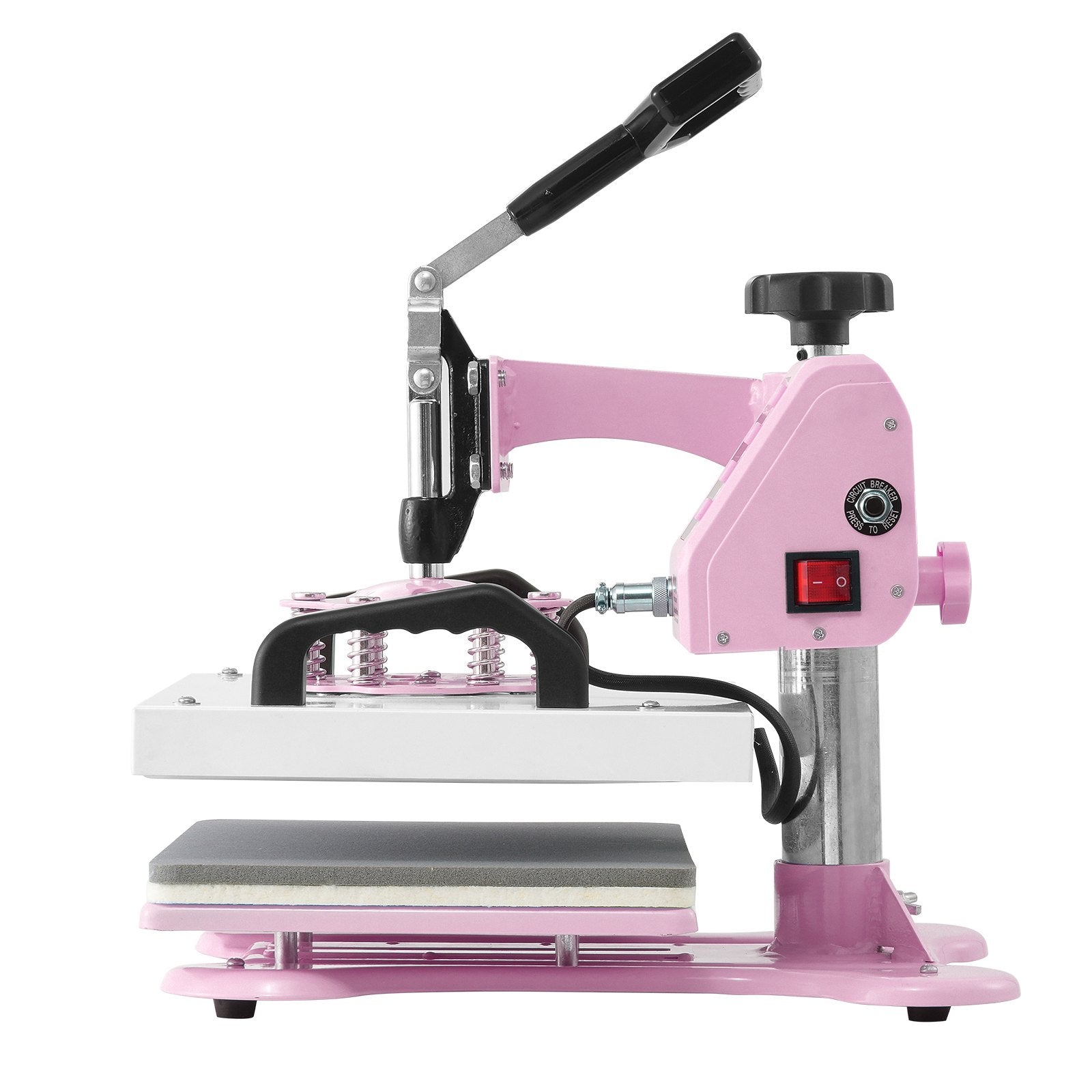 VEVOR Heat Press Machine 12x10in Heat Transfer Machine for T-Shirts Press Pink 