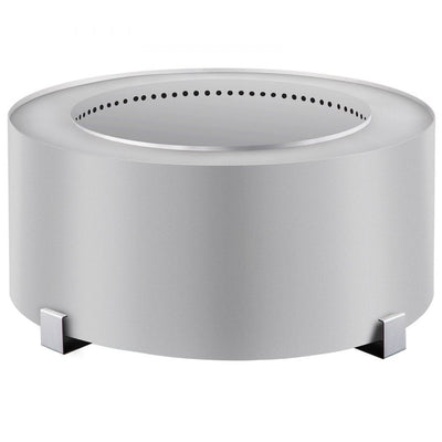 VEVOR Smokeless Fire Pit, Stainless Steel Stove Bonfire, Large 27.6 inch Diameter Wood Burning Fire Pit, Outdoor Stove Bonfire Fire Pit, Portable Smokeless Fire Bowl for Picnic Camping Backyard Silver 