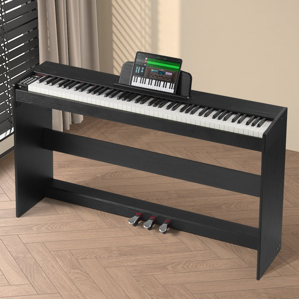 VEVOR 88 Key Fully Weighted Digital Piano Dual Keyboard Simple Cabinet Bracket 