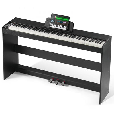 VEVOR 88 Key Fully Weighted Digital Piano Dual Keyboard Simple Cabinet Bracket 