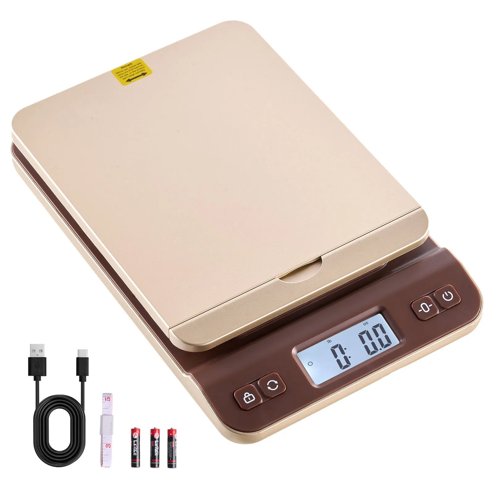 VEVOR Digital Shipping Postal Scale, 0.1 oz High Accuracy, 88 lbs Postal Scale with Hold/Tare/Auto-off Function, Flip Holder Design & Easy Calibration, Fit for Home and Office Use, Battery Included 