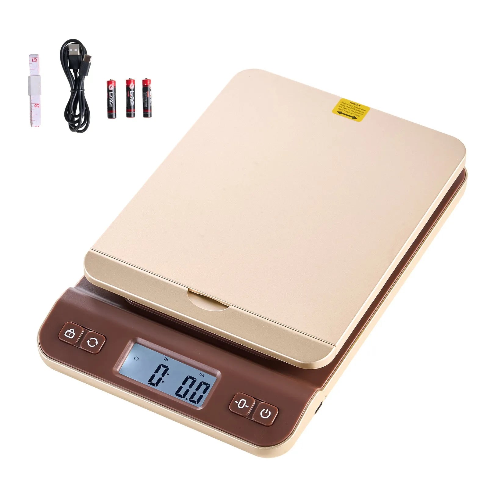 VEVOR Digital Shipping Postal Scale, 0.1 oz High Accuracy, 88 lbs Postal Scale with Hold/Tare/Auto-off Function, Flip Holder Design & Easy Calibration, Fit for Home and Office Use, Battery Included 