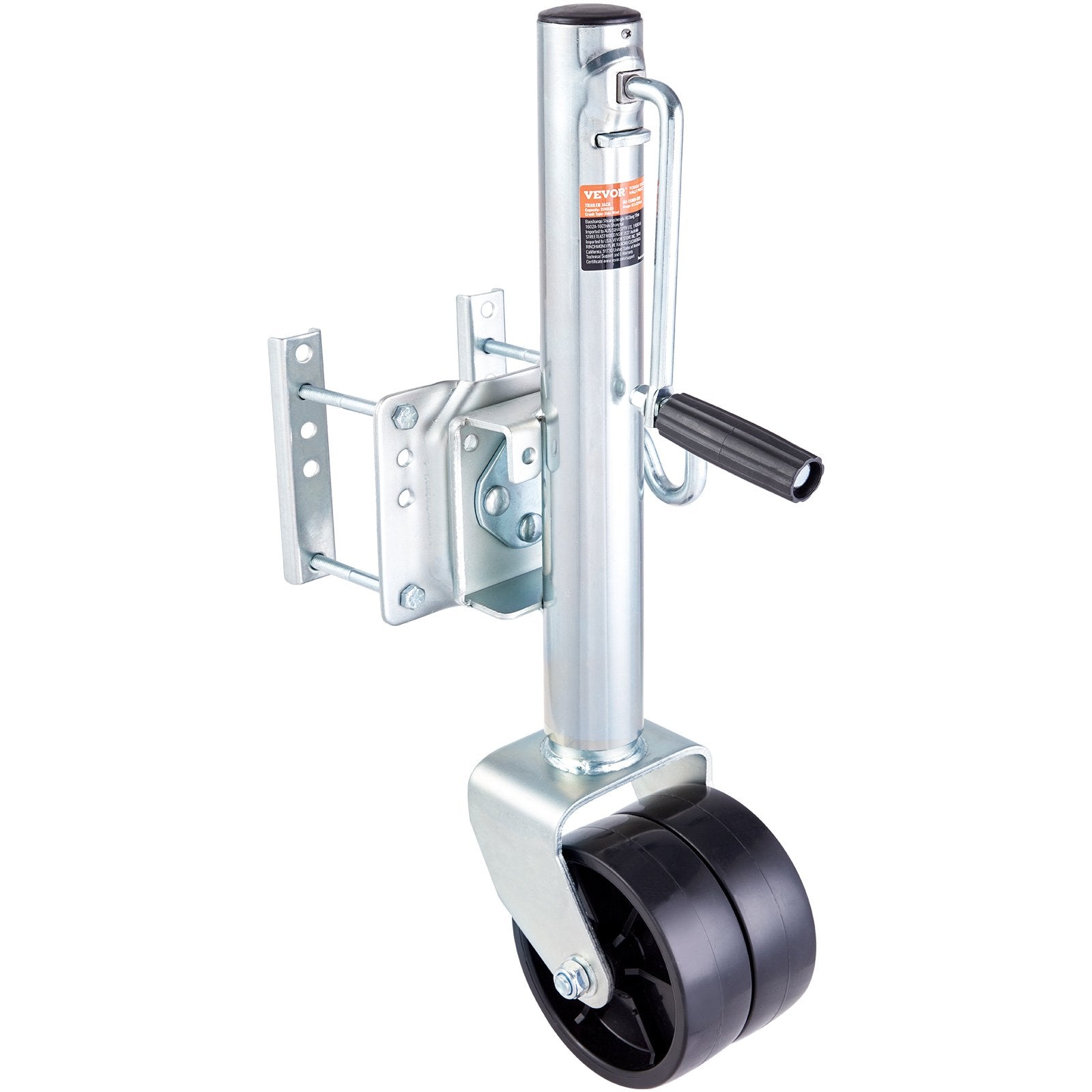 VEVOR Trailer Jack, Boat Trailer Jack 35.3 in, Bolt-on Trailer Tongue Jack Weight Capacity 1500 lb, with PP Wheels and Handle for lifting RV Trailer, Horse Trailer, Utility Trailer, Yacht Trailer 