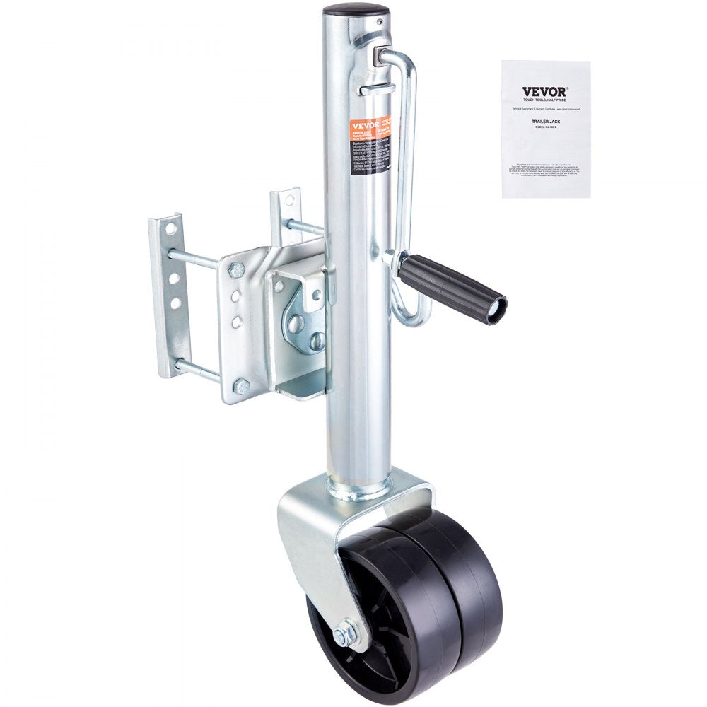 VEVOR Trailer Jack, Boat Trailer Jack 35.3 in, Bolt-on Trailer Tongue Jack Weight Capacity 2000 lb, with PP Wheel and Handle for lifting RV Trailer, Horse Trailer, Utility Trailer, Yacht Trailer 