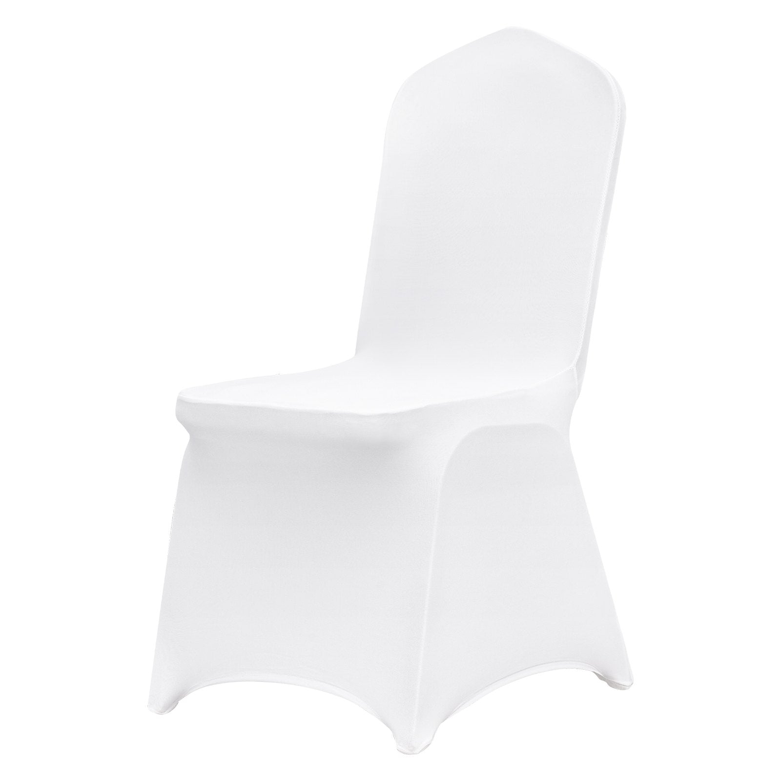 VEVOR Stretch Spandex Folding Chair Covers, Universal Fitted Chair Cover, Removable Washable Protective Slipcovers, for Wedding, Holiday, Banquet, Party, Celebration, Dining (12PCS White) 