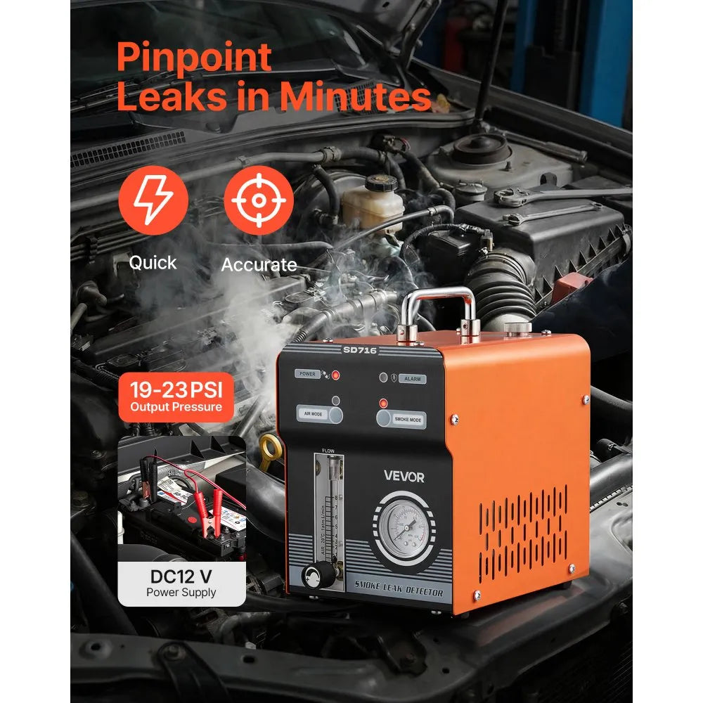Automotive Smoke Machine Leak Detector – 12V EVAP & Vacuum Diagnostic Tester