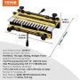 12" Dovetail Jig for Woodworking, Precision Router Jig with 5 Router Bits & 4 Templates for Half-Blind, Through & Sliding Dovetail Joints