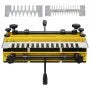 12" Dovetail Jig for Woodworking, Precision Router Jig with 5 Router Bits & 4 Templates for Half-Blind, Through & Sliding Dovetail Joints
