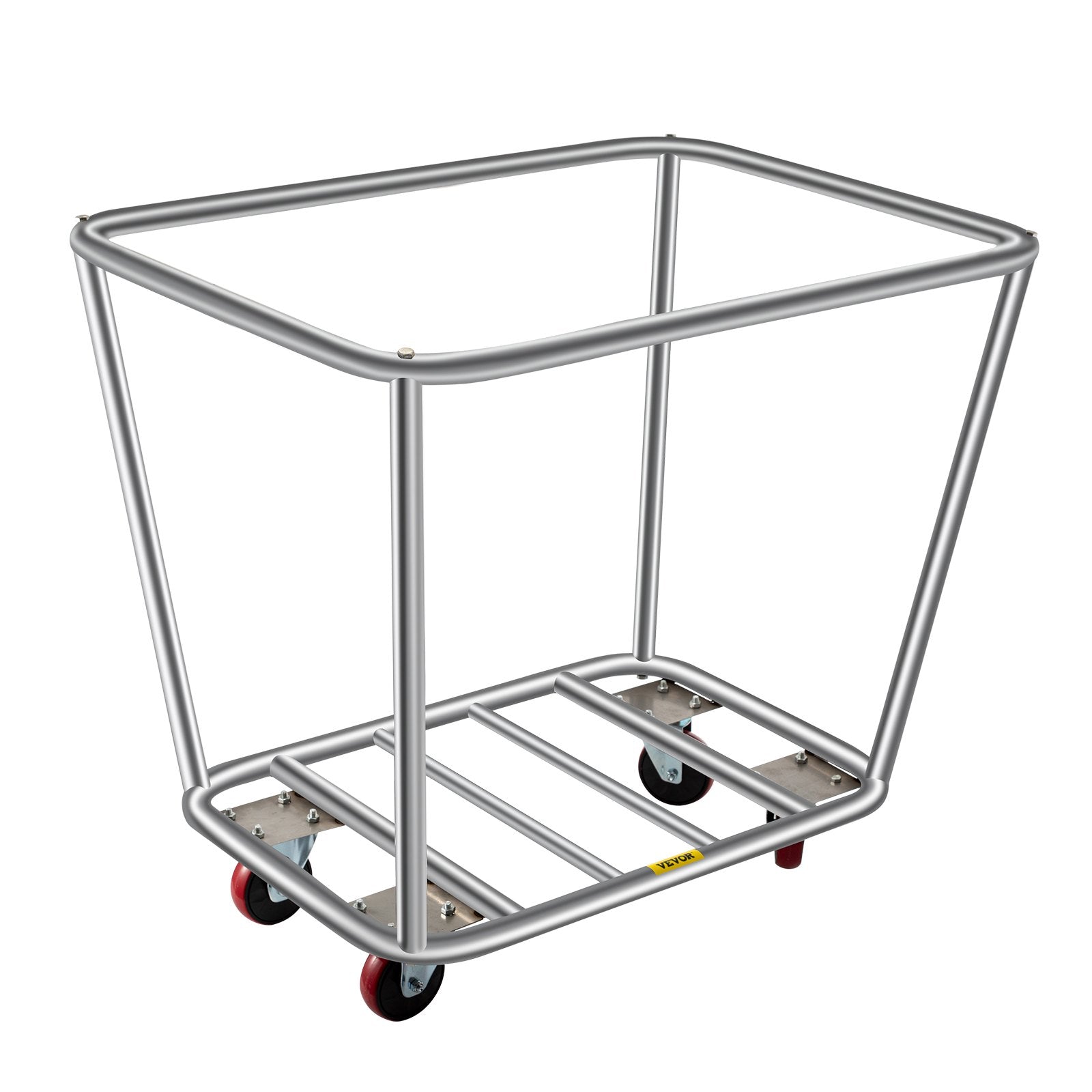 VEVOR Basket Truck Steel Canvas Laundry Basket 8 Bushel Truck Cap Basket Cart 