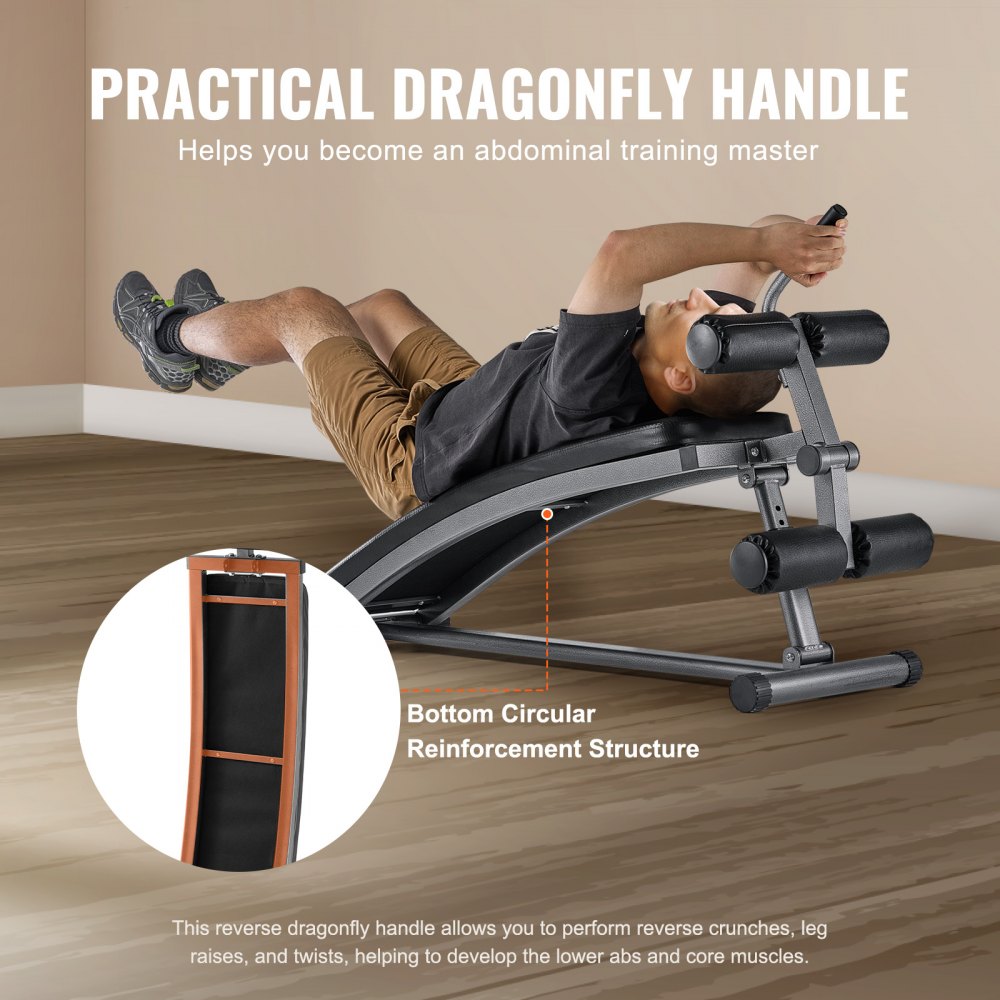 VEVOR Weight Bench Adjustable Situp Incline Bench for Home Gym Strength Training 