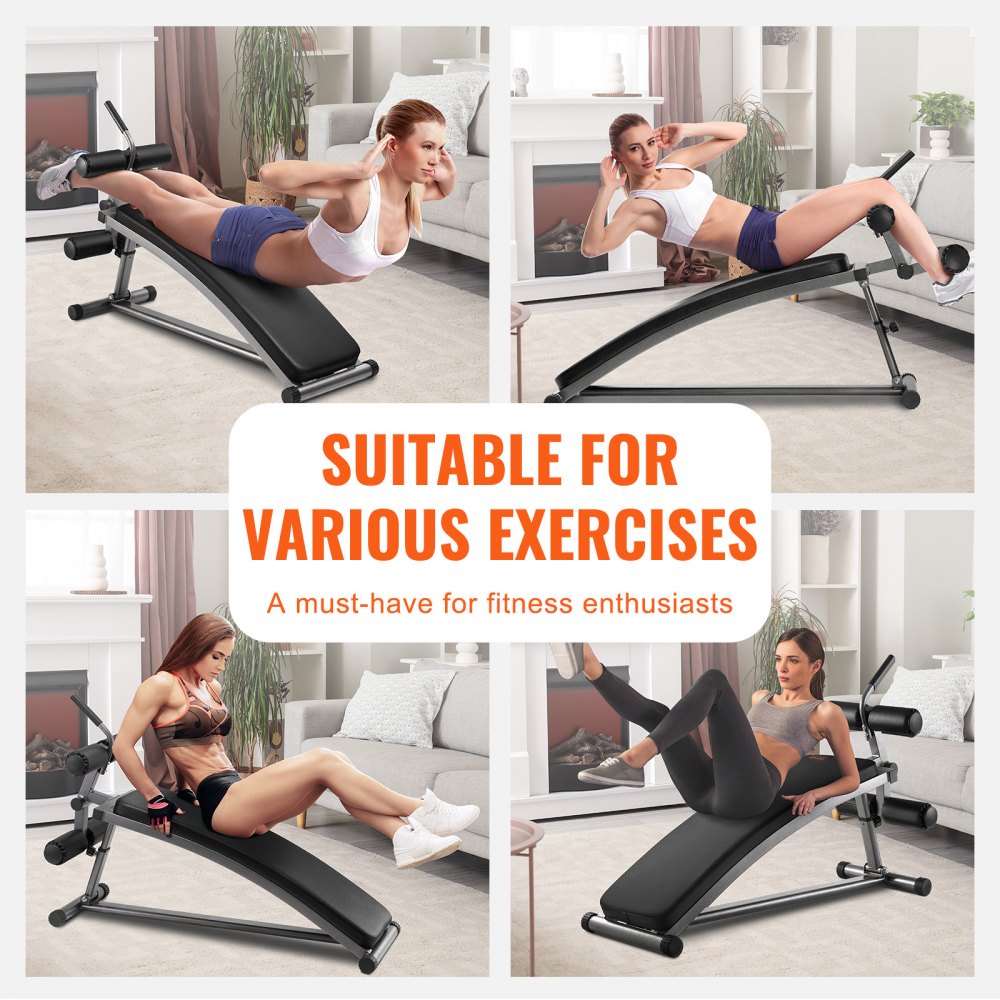 VEVOR Weight Bench Adjustable Situp Incline Bench for Home Gym Strength Training 