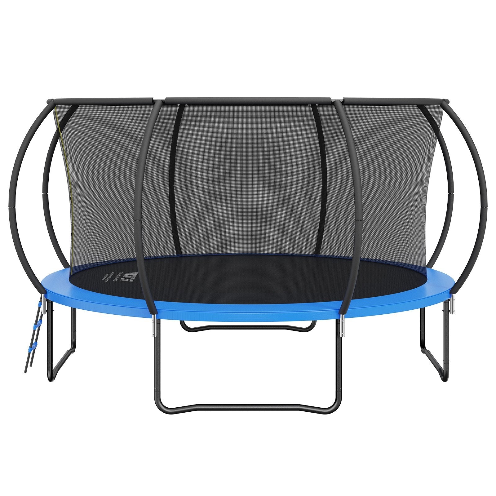VEVOR 14FT Trampoline, 450 lbs Trampoline with Enclosure Net, Ladder, and Curved Pole, Heavy Duty Trampoline with Jumping Mat and Spring Cover Padding, Outdoor Recreational Trampolines 