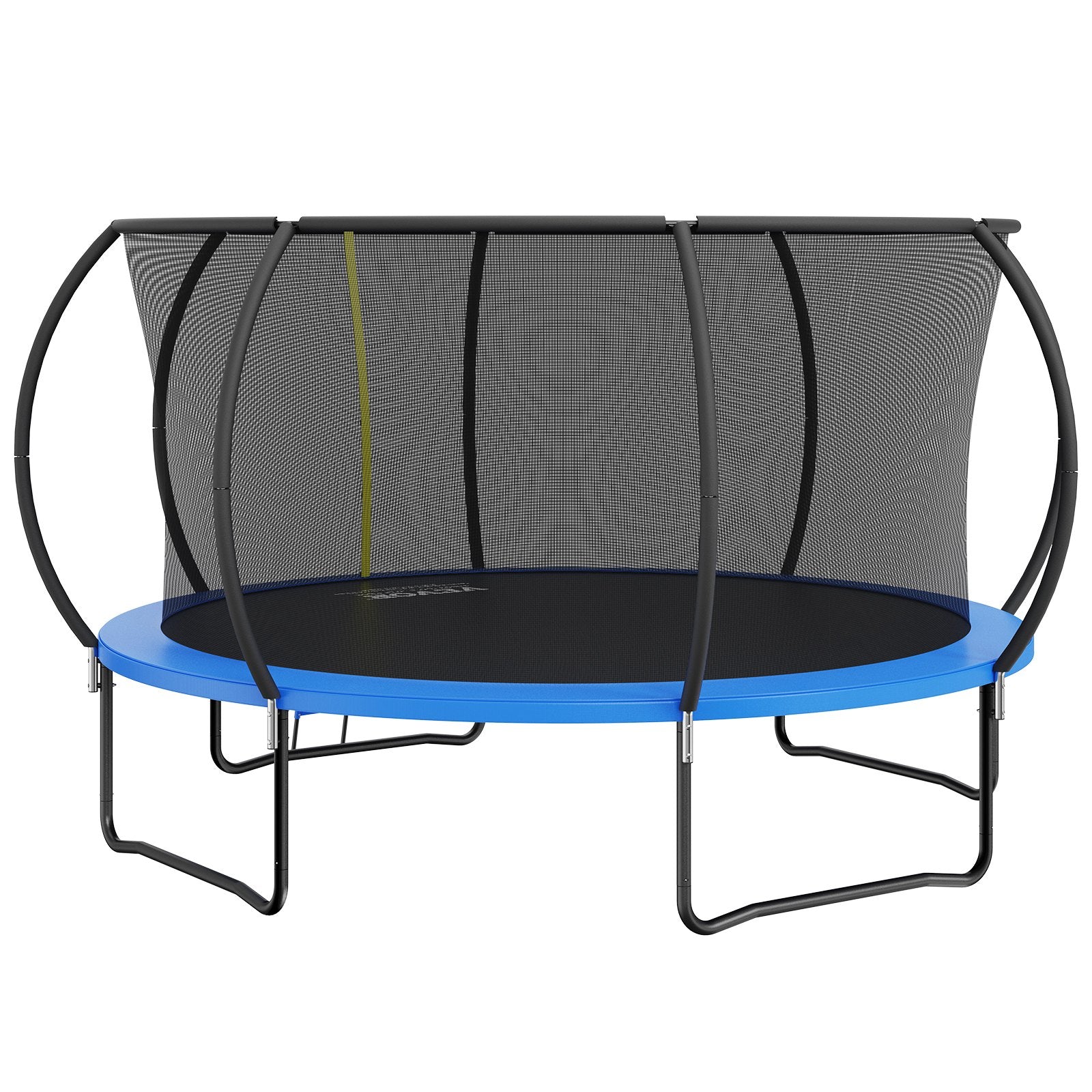 VEVOR 14FT Trampoline, 450 lbs Trampoline with Enclosure Net, Ladder, and Curved Pole, Heavy Duty Trampoline with Jumping Mat and Spring Cover Padding, Outdoor Recreational Trampolines 