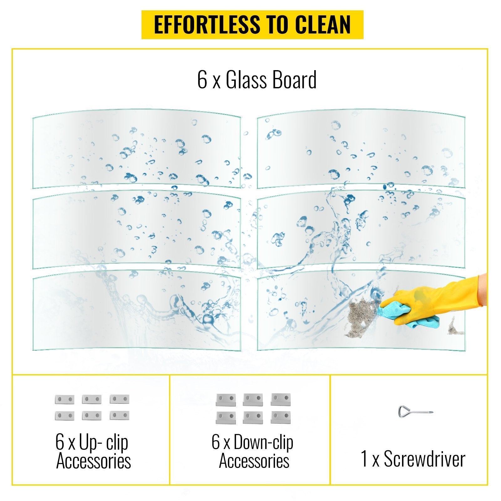 VEVOR Fire Pit Wind Guard, 47 x 47 x 8 Inch Glass Flame Guard, Round Glass Shield, 1/4-Inch Thick Fire Table, Clear Tempered Glass Flame Guard, Steady Feet Tree Pit Guard for Propane, Gas, Outdoor 