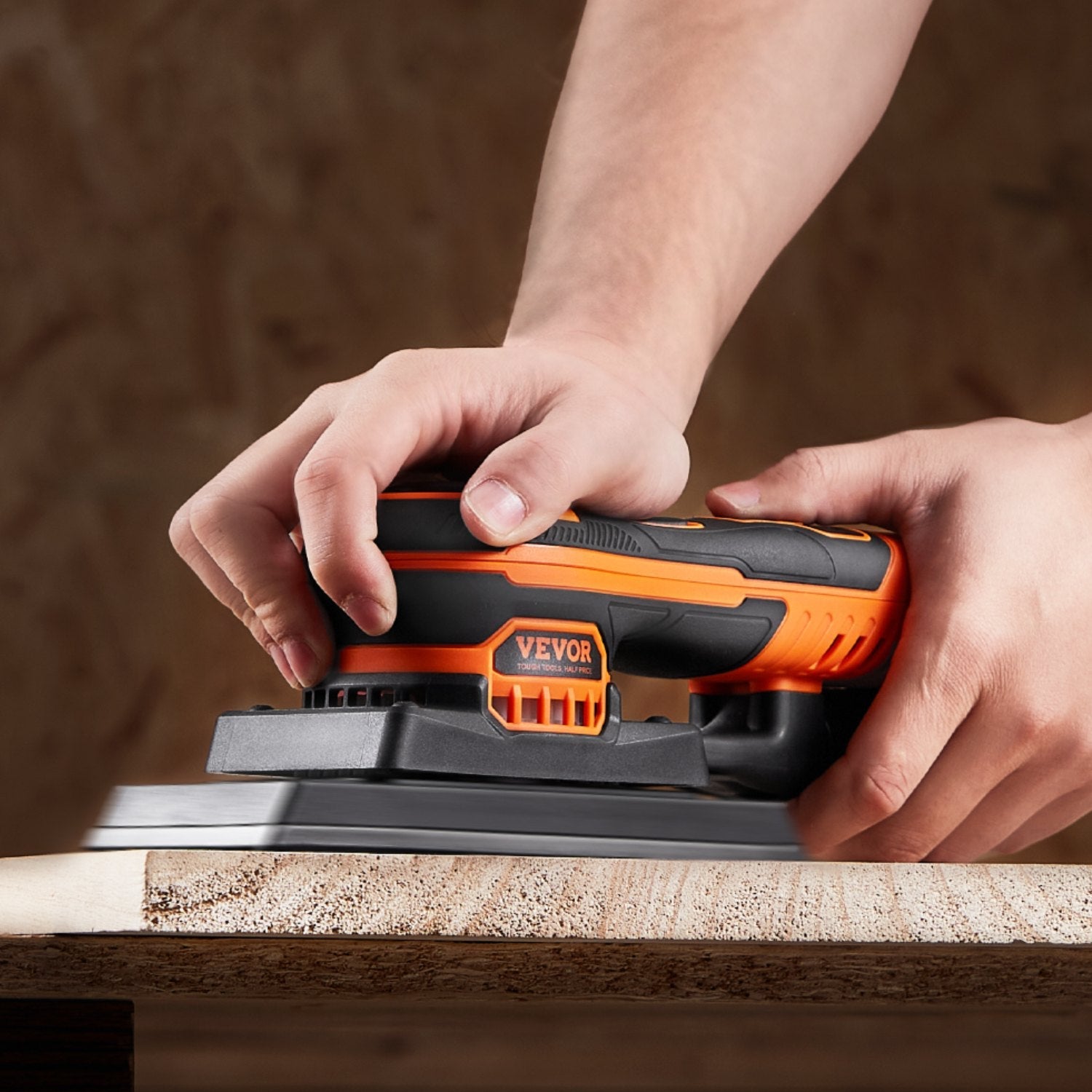 VEVOR 3/8 Sheet Sander 350W 6 Speeds Brushless Finishing Sander for Woodworking 