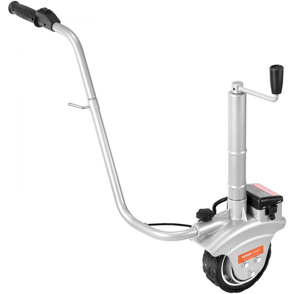VEVOR Electric Trailer Dolly, 5000lbs Towing Capacity, 350W 12V Trailer Jockey Wheel with 22 ft/min Moving Speed, 12''-24.8'' Adjustable Clamp Height & 8'' Rubber Tire, for Moving Trailer Caravan Boat 