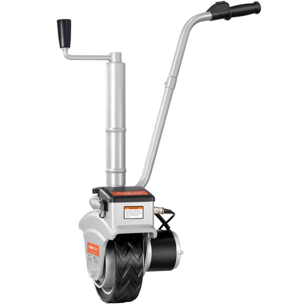 VEVOR Electric Trailer Dolly, 5000lbs Towing Capacity, 350W 12V Trailer Jockey Wheel with 22 ft/min Moving Speed, 12''-24.8'' Adjustable Clamp Height & 8'' Rubber Tire, for Moving Trailer Caravan Boat 