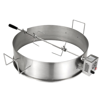 VEVOR BBQ Rotisserie Ring Kit for 22" Kettle Charcoal Grills Stainless Steel 