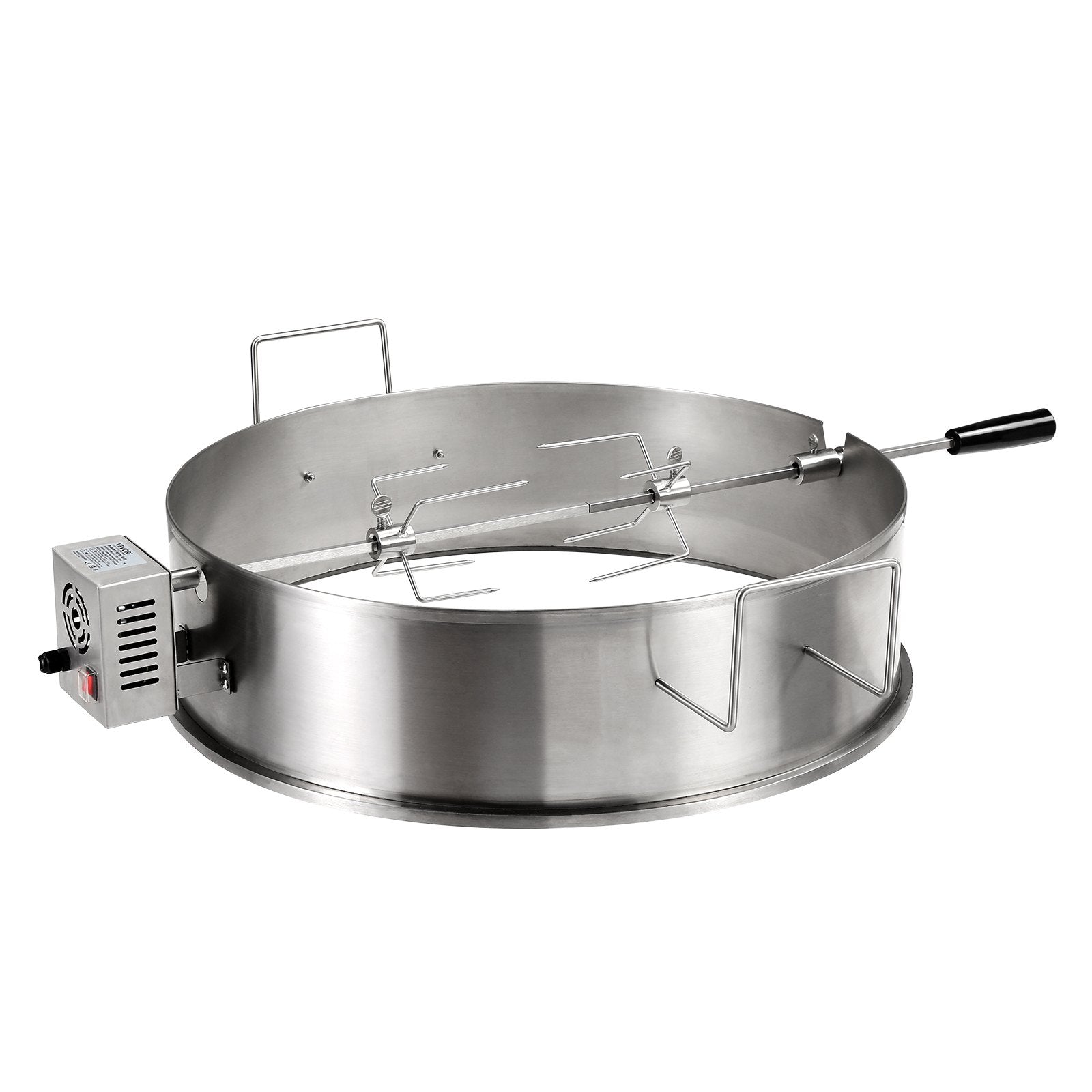 VEVOR BBQ Rotisserie Ring Kit for 22" Kettle Charcoal Grills Stainless Steel 