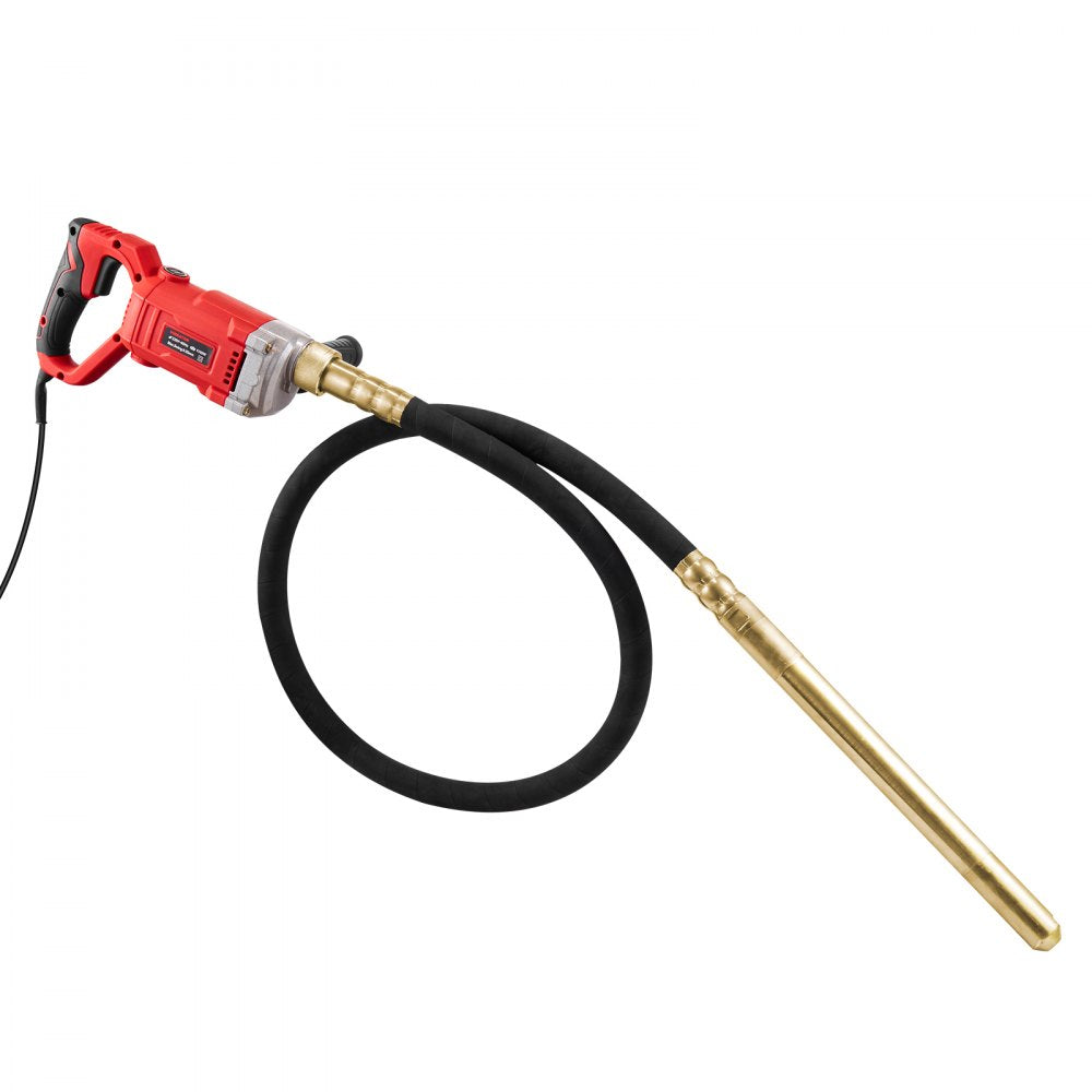 VEVOR Handheld Concrete Vibrator, 800W Electric Vibrator 13000 VPM, Electric Concrete Vibrating Tool With 6.6ft / 2m Shaft Rod, Portable Pencil Cement Vibrator Remove Air Bubble and Mix Concrete 