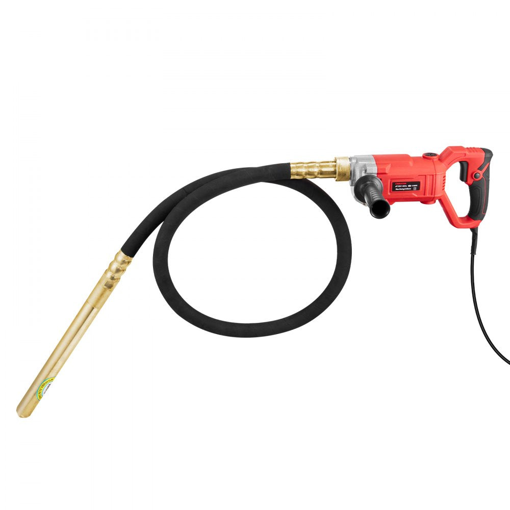 VEVOR Handheld Concrete Vibrator, 800W Electric Vibrator 13000 VPM, Electric Concrete Vibrating Tool With 6.6ft / 2m Shaft Rod, Portable Pencil Cement Vibrator Remove Air Bubble and Mix Concrete 
