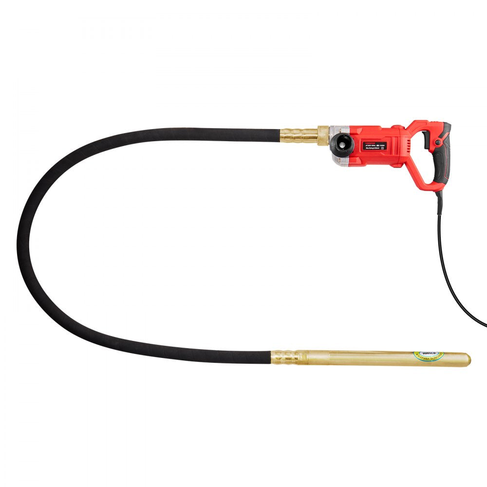 VEVOR Handheld Concrete Vibrator, 800W Electric Vibrator 13000 VPM, Electric Concrete Vibrating Tool With 6.6ft / 2m Shaft Rod, Portable Pencil Cement Vibrator Remove Air Bubble and Mix Concrete 