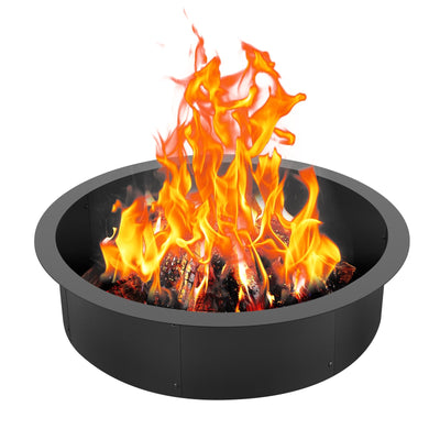 VEVOR Fire Pit Ring Round 35 Inch Outer Steel Liner DIY Campfire Ring Firepit 