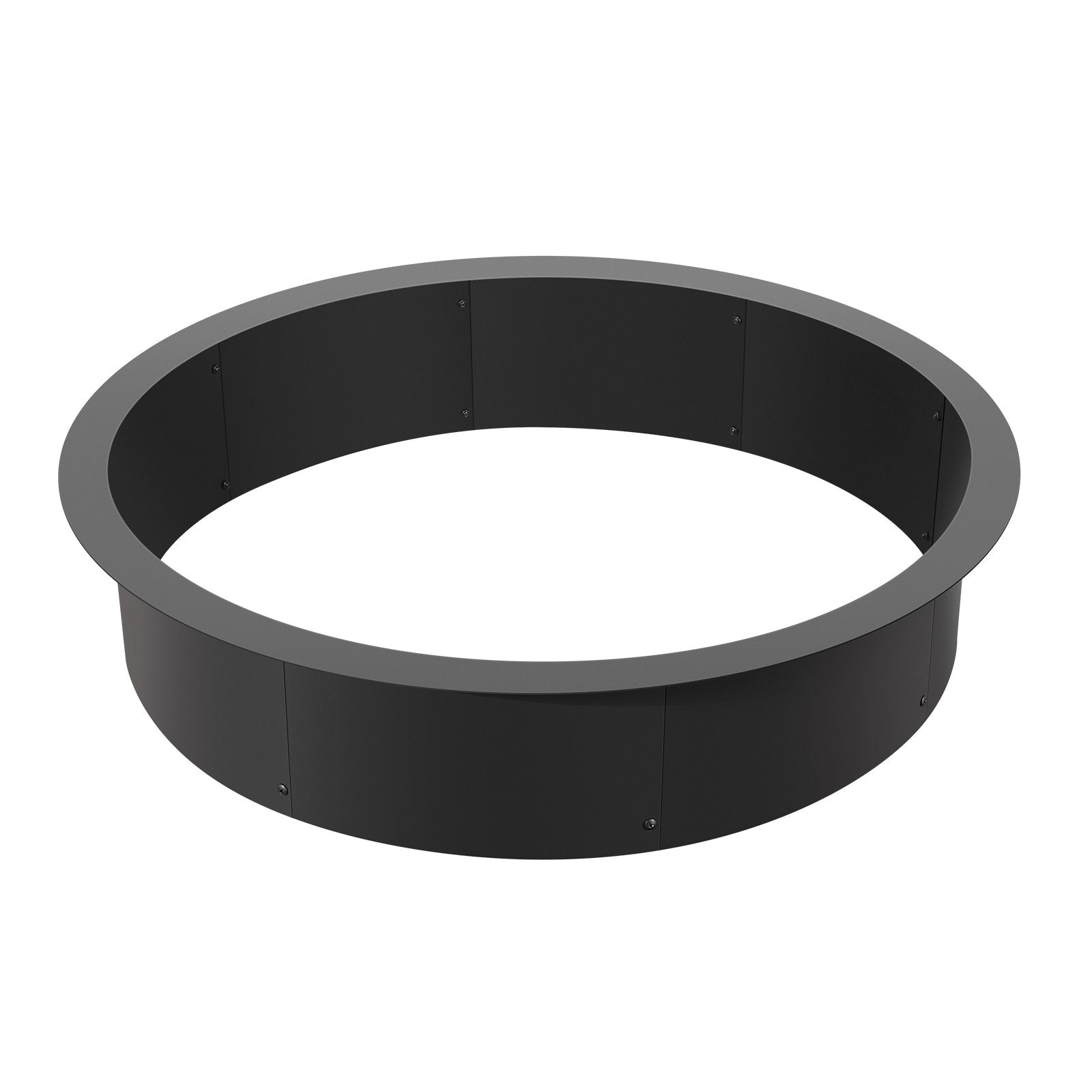 VEVOR Fire Pit Ring Round 40” Outer 36” Inner Steel Liner DIY Campfire Firepit 