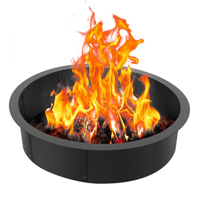 VEVOR Fire Pit Ring Round 45 Inch Outer Steel Liner DIY Campfire Ring Firepit 