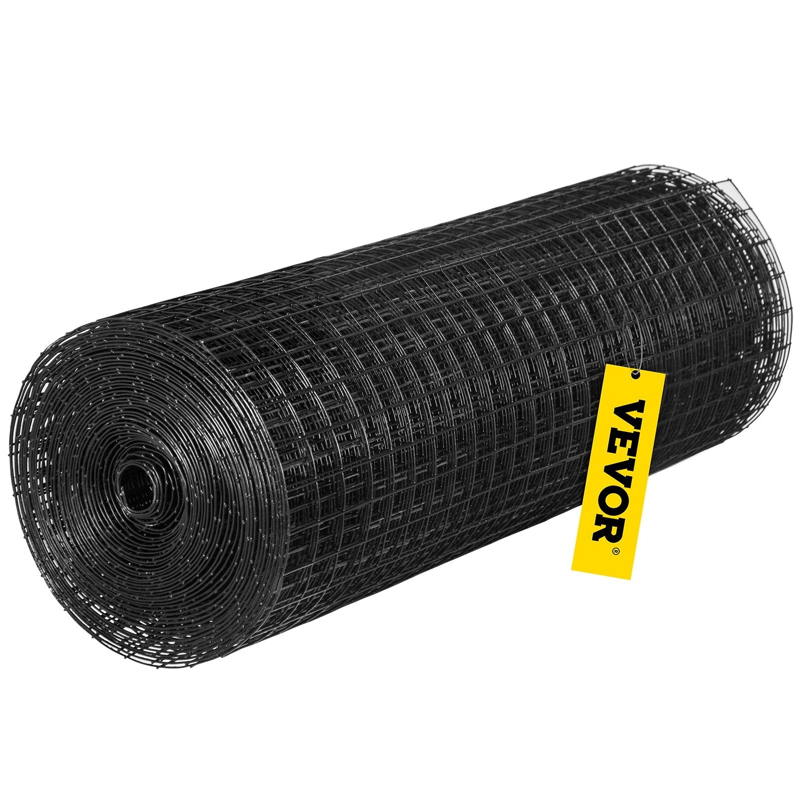 VEVOR Hardware Cloth, 48" x 50' & 1"x1" Mesh Size, Galvanized Steel Vinyl Coated 16 gauge Welded Wire, w/A Cutting Plier & A Pair of Fabric Gloves, for Garden Fencing & Pet Enclosures, Black 